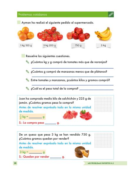 Mis Problemas Favoritos 4.3 - Fracciones I, Números Decimales I y Unidades de Medida II