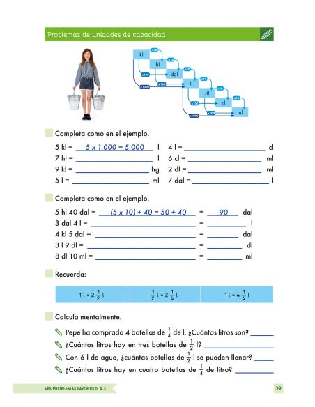 Mis Problemas Favoritos 4.3 - Fracciones I, Números Decimales I y Unidades de Medida II