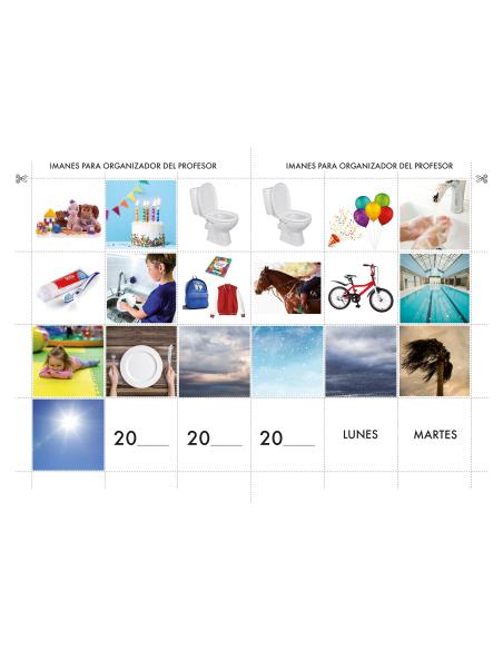 Agenda de comunicación visual imantada: Material del docente