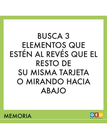 Juego de cartas de estimulación cognitivas para adultos
