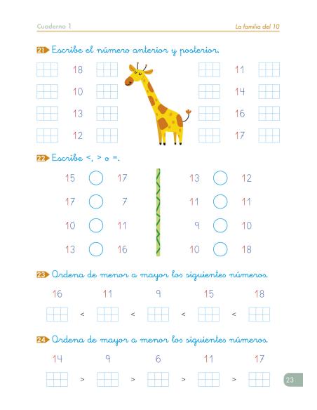 Cuaderno de refuerzo de matemáticas - Matemáticas comprensiva Números 1