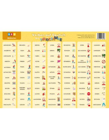 Verbe auf deutsch mit piktogramme. (Verbos en...