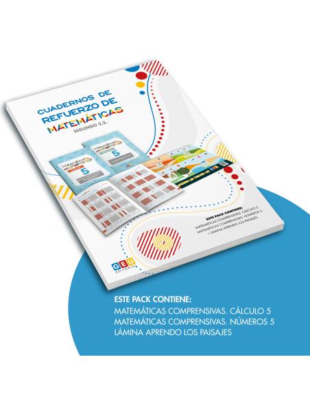 Pack cuadernos de refuerzo de matemáticas, Segundo 2.2