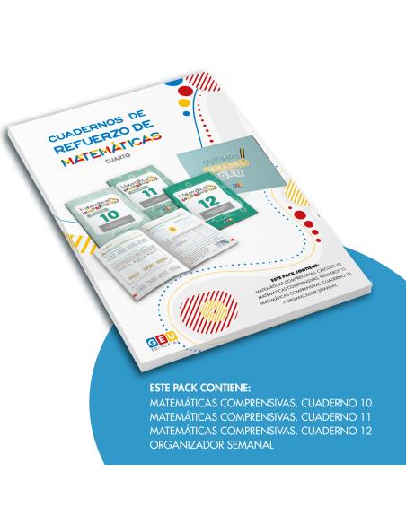 Pack cuadernos de refuerzo de matemáticas, cuarto