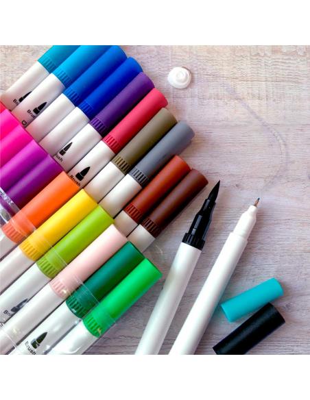 Rotuladores Para Lettering | 24 Rotuladores De Doble Punta
