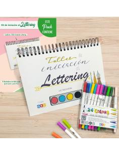 Pack rotuladores y cuaderno de lettering