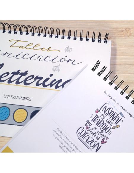 Pack rotuladores y cuaderno de lettering