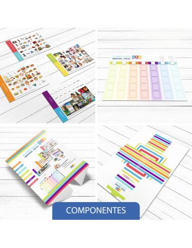 Planificador visual semanal con imagen real y...