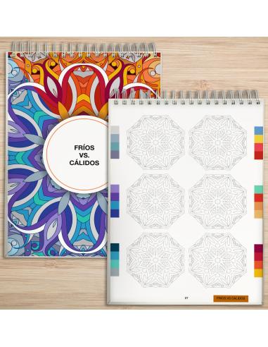 Kit mandalas: Cuaderno y 24 rotuladores de...