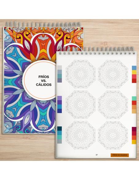 Kit mandalas: Cuaderno y 24 rotuladores de doble punta
