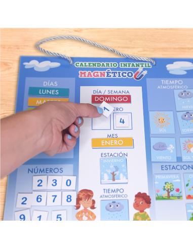 Calendario magnético infantil Montessori, Niños...