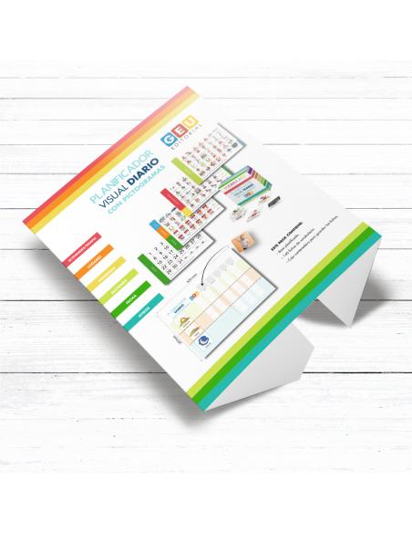 Planificador visual con velcro adhesivo diario