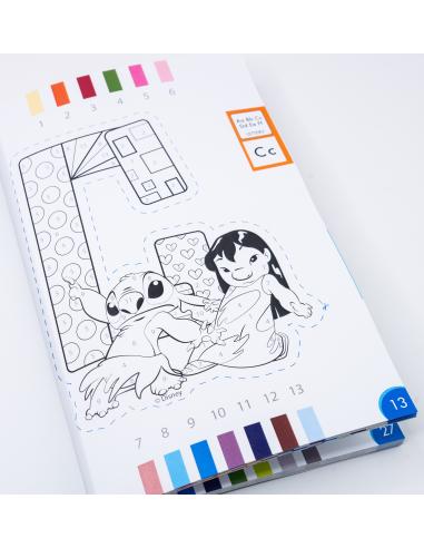 Paint by numbers. Stitch + lápices de madera