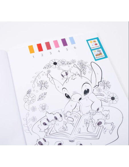 Libro para Pintar por números Lilo y Stitch. Libros de dibujo para  Manualidades niños y adultos para calmar y relaja