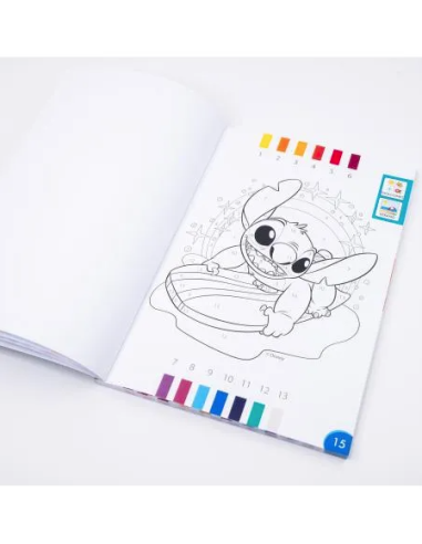 Libro para Pintar por números Lilo y Stitch....