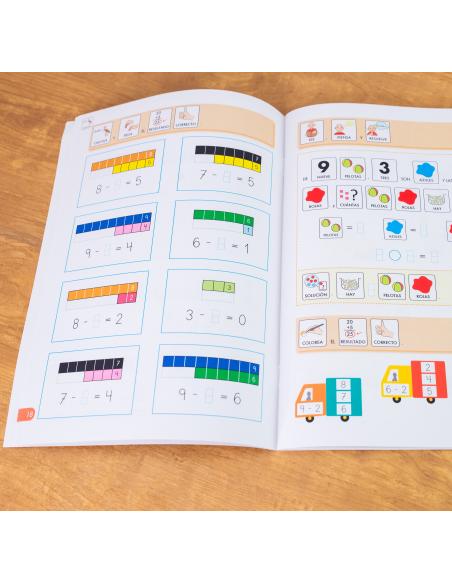 Cuaderno de refuerzo con matemáticas, Cálculo 1 Adaptación con pictogramas