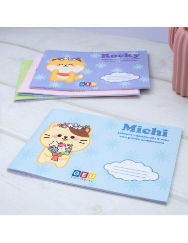 Pack de libretas en cuadrícula con pauta...