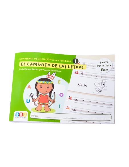 El caminito de las letras · Cuaderno 1· Pauta destacada 8 mm