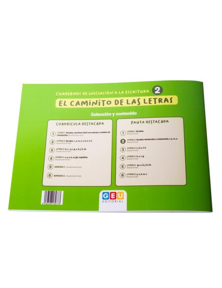 El caminito de las letras · Cuaderno 2 · Pauta destacada 6 mm
