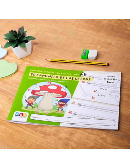 El caminito de las letras · Cuaderno 2 · Pauta destacada 6 mm