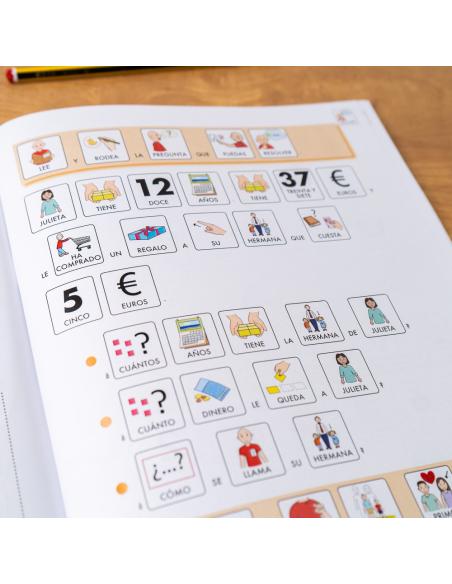 Cuaderno de refuerzo con matemáticas, Cálculo 2 adaptación con pictogramas