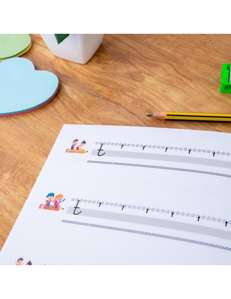 El caminito de las letras · Cuaderno 3 · Pauta destacada 6 mm
