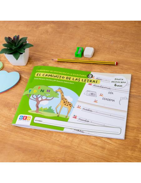 El caminito de las letras · Cuaderno 3 · Pauta destacada 6 mm