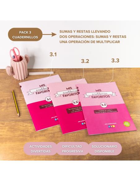 Pack problemas de matemáticas para primaria 3