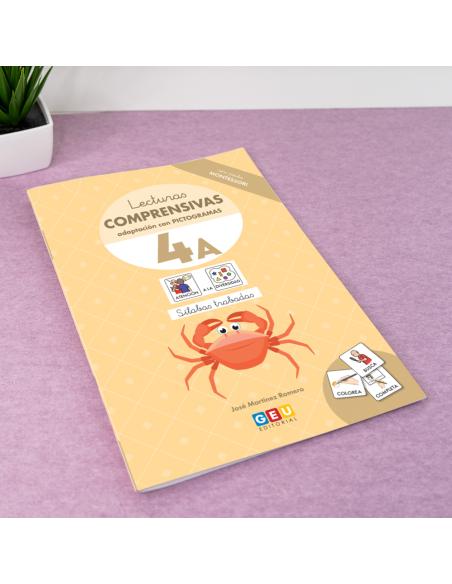 Lecturas comprensivas 4A. Leo sílabas trabadas. Adaptación con pictogramas