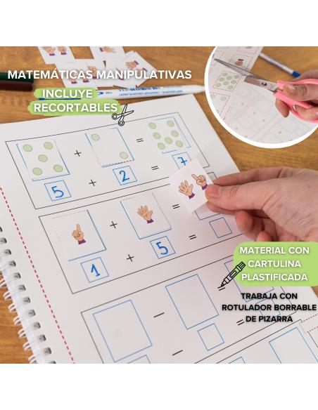 Cuaderno de refuerzo con matemáticas, Cálculo 0 adaptación con pictogramas