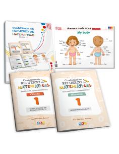 Pack cuadernos de refuerzo de matemáticas, Primero 1.1