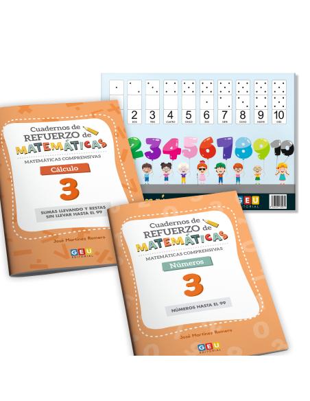 Pack cuadernos de refuerzo de matemáticas, Primero 1.3