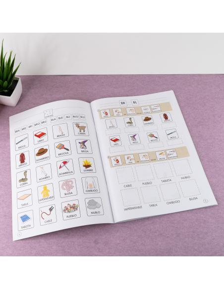 Lecturas comprensivas 4A. Leo sílabas trabadas. Adaptación con pictogramas