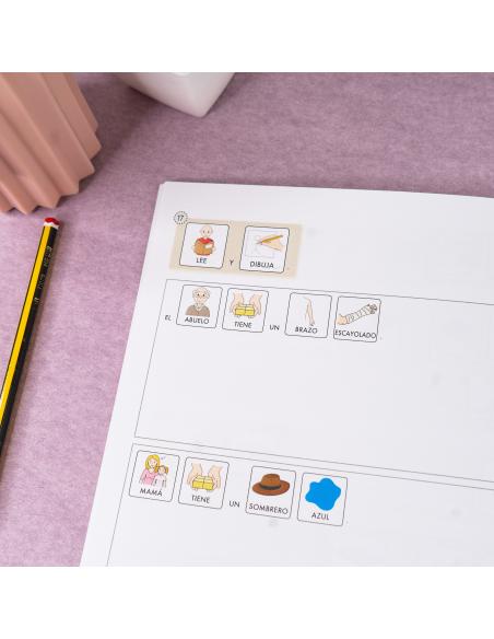 Lecturas comprensivas 4A. Leo sílabas trabadas. Adaptación con pictogramas