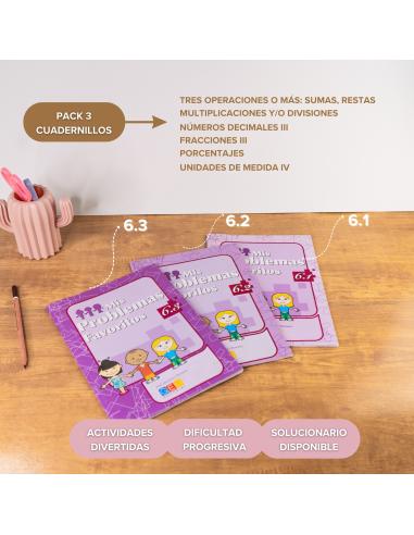 Pack problemas de matemáticas para primaria 6