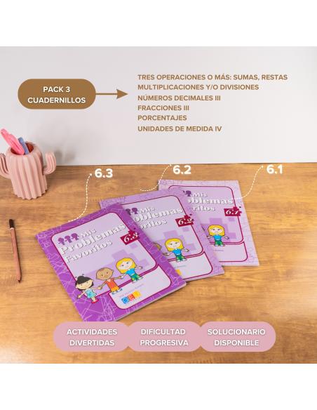 Pack problemas de matemáticas para primaria 6