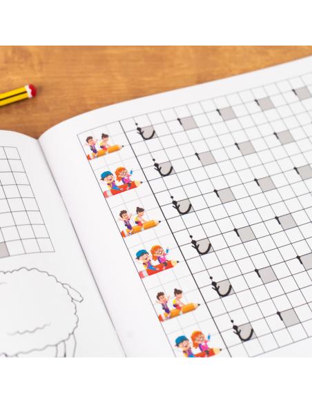 El caminito de las letras · Cuaderno 1· Cuadrícula destacada 8 mm