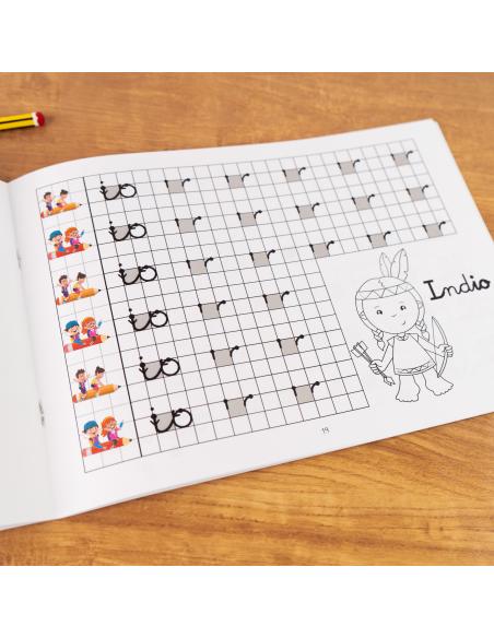 El caminito de las letras · Cuaderno 1· Cuadrícula destacada 8 mm