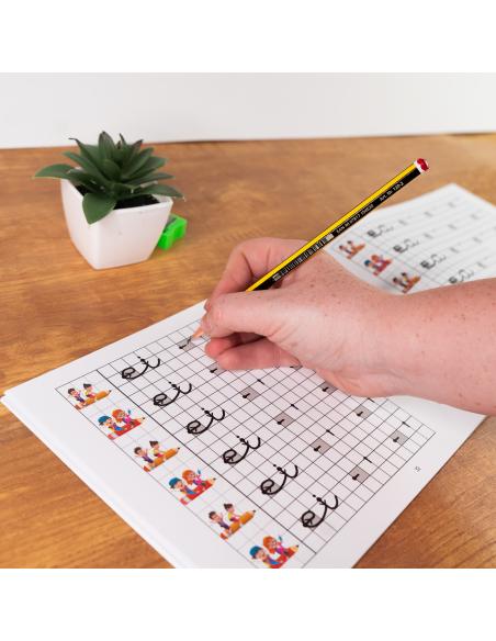 El caminito de las letras · Cuaderno 1· Cuadrícula destacada 8 mm