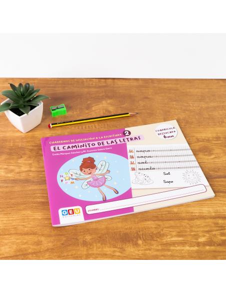 El caminito de las letras · Cuaderno 2 · Cuadrícula destacada 6 mm