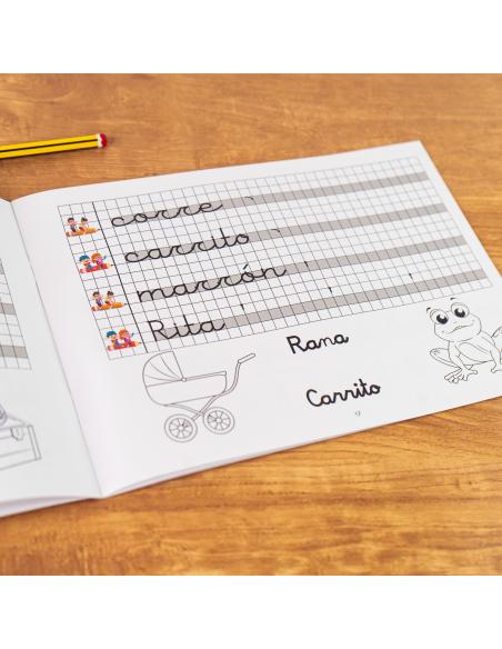 El caminito de las letras · Cuaderno 3 · Cuadrícula destacada 6 mm