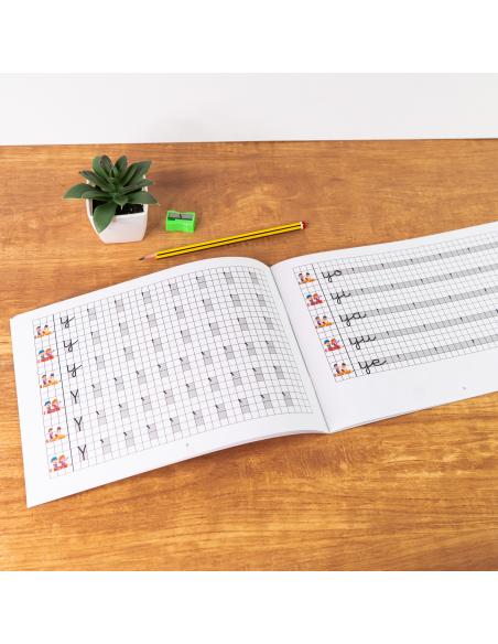 El caminito de las letras · Cuaderno 4 · Cuadrícula destacada 6 mm