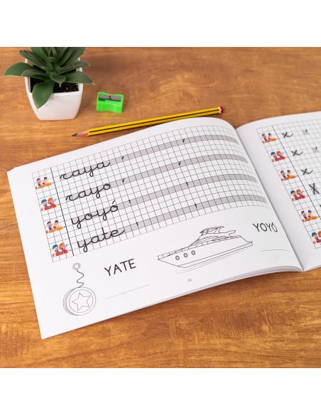 El caminito de las letras · Cuaderno 4 · Cuadrícula destacada 6 mm