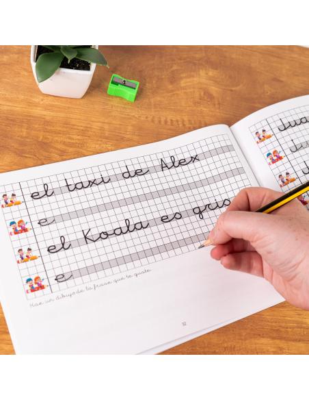 El caminito de las letras · Cuaderno 4 · Cuadrícula destacada 6 mm