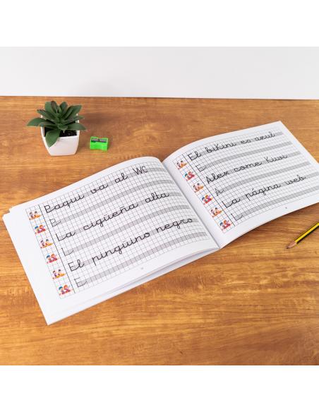 El caminito de las letras · Cuaderno 4 · Cuadrícula destacada 6 mm
