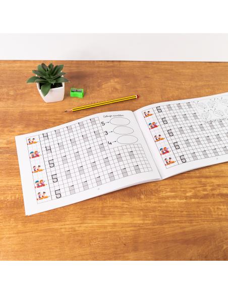 El caminito de las letras · Cuaderno 5 · Cuadrícula destacada 6 mm