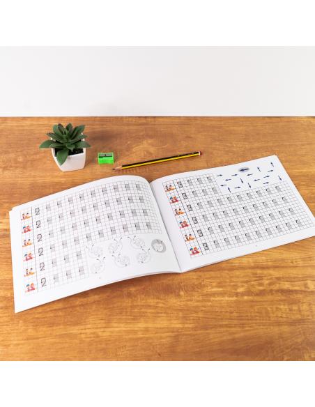 El caminito de las letras · Cuaderno 6 · Cuadrícula destacada 6 mm