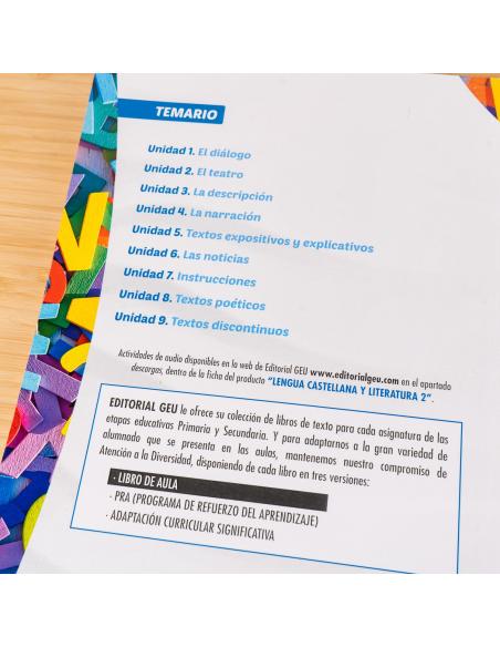 Lengua Castellana Y Literatura 2 Eso - Aula Inclusiva - Libro De Aula