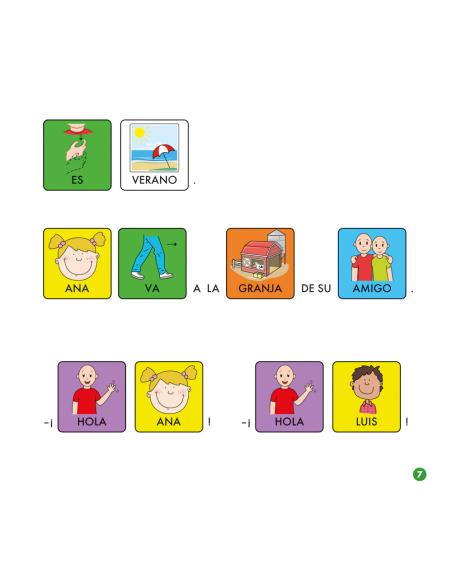 Ana va a la granja · Cuento con pictogramas