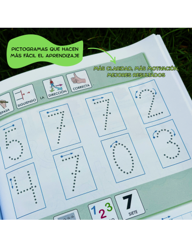 Cuaderno de refuerzo con matemáticas, números...